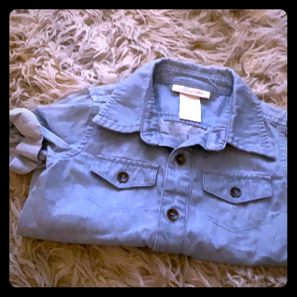 Miniclasix Jean short sleeve button down